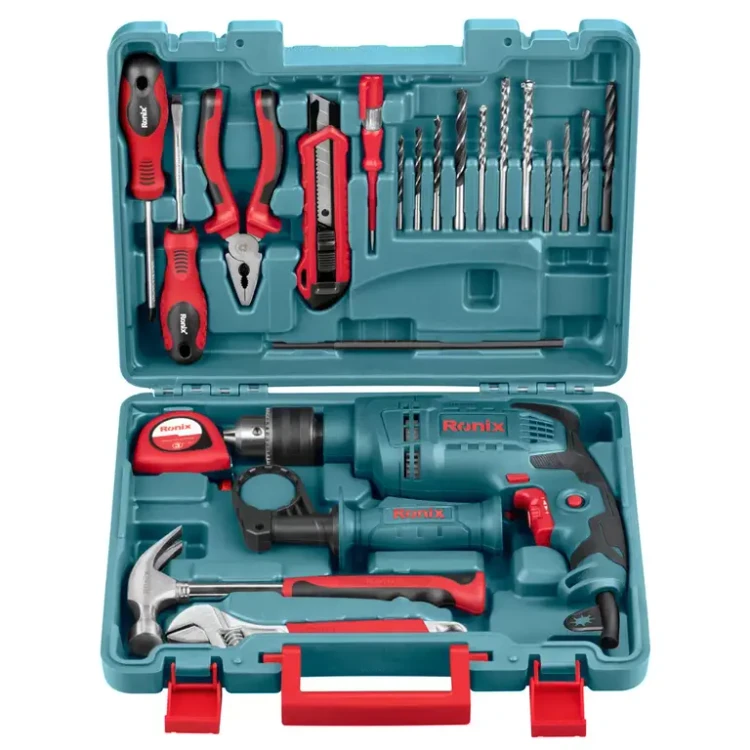 دریل چکشی رونیکس مدل RS-0001 با آچارخور و ۲۱ پارچه